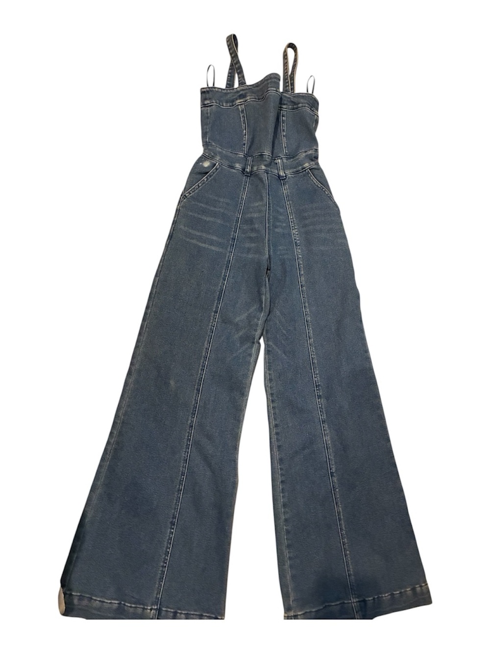 Forever 21 wide leg denim overall size XS
